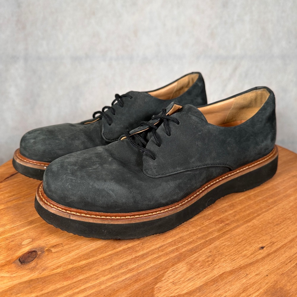 Samuel Hubbard Hubbard Free Mens 9.5 Black Good Nubuck Vibram Oxford W1100-058
